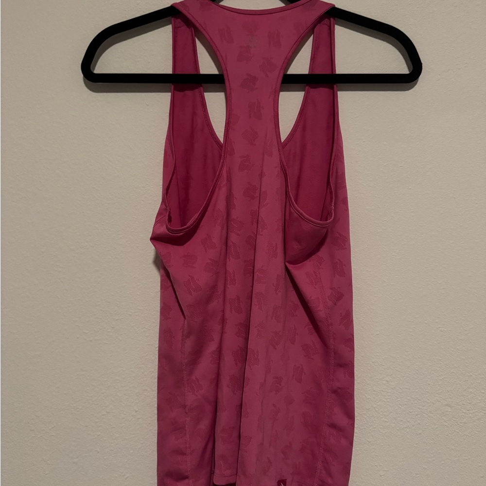 Pink Racerback Tank Top with Rounded Neckline - Picture 3 of 3
